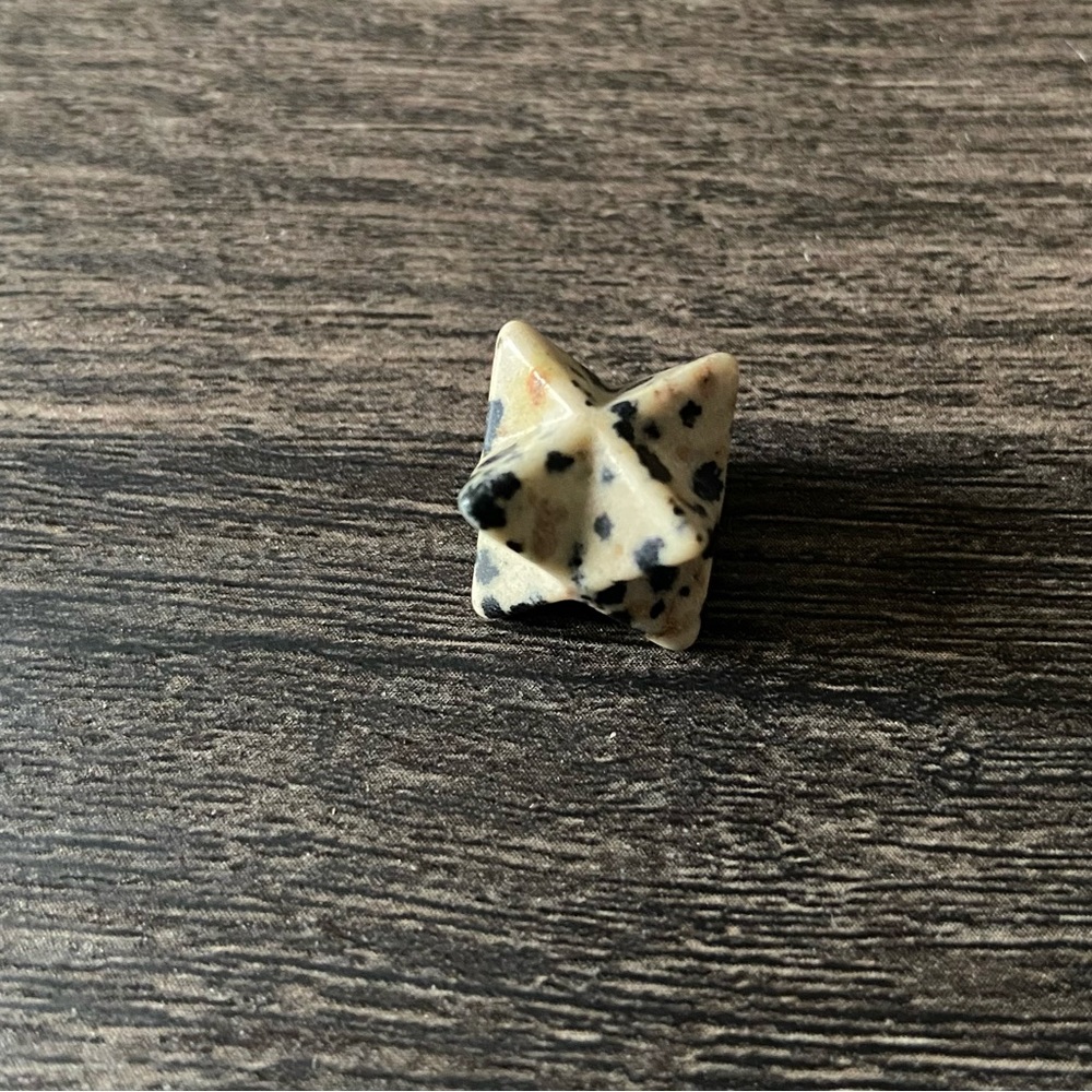 Dalmation Jasper Merkaba Crystal Carving